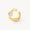Gold ear cuff with zirconium Nyx G