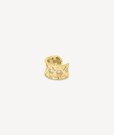 Ear cuff doré et zircons KURO S POP G - YParis