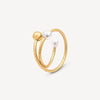 Ear cuff doré spirale perles d'eau douce FUSION G