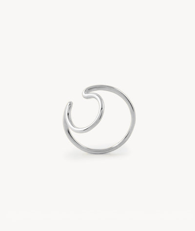 Ear cuff double argenté Lou S - YParis