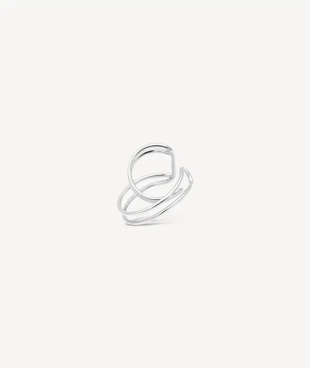 Ear cuff double argenté VENUS S