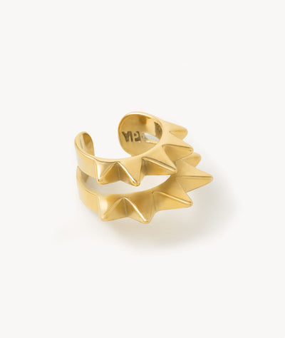 Ear cuff double piques doré Pike Double G - YParis