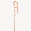 Ear cuff double rose gold avec chaîne pendante et zirconiums blancs LUNAR RG