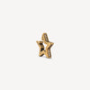 Gold star ear cuff with brown and white cubic zirconia, vintage effect, ROKU VG