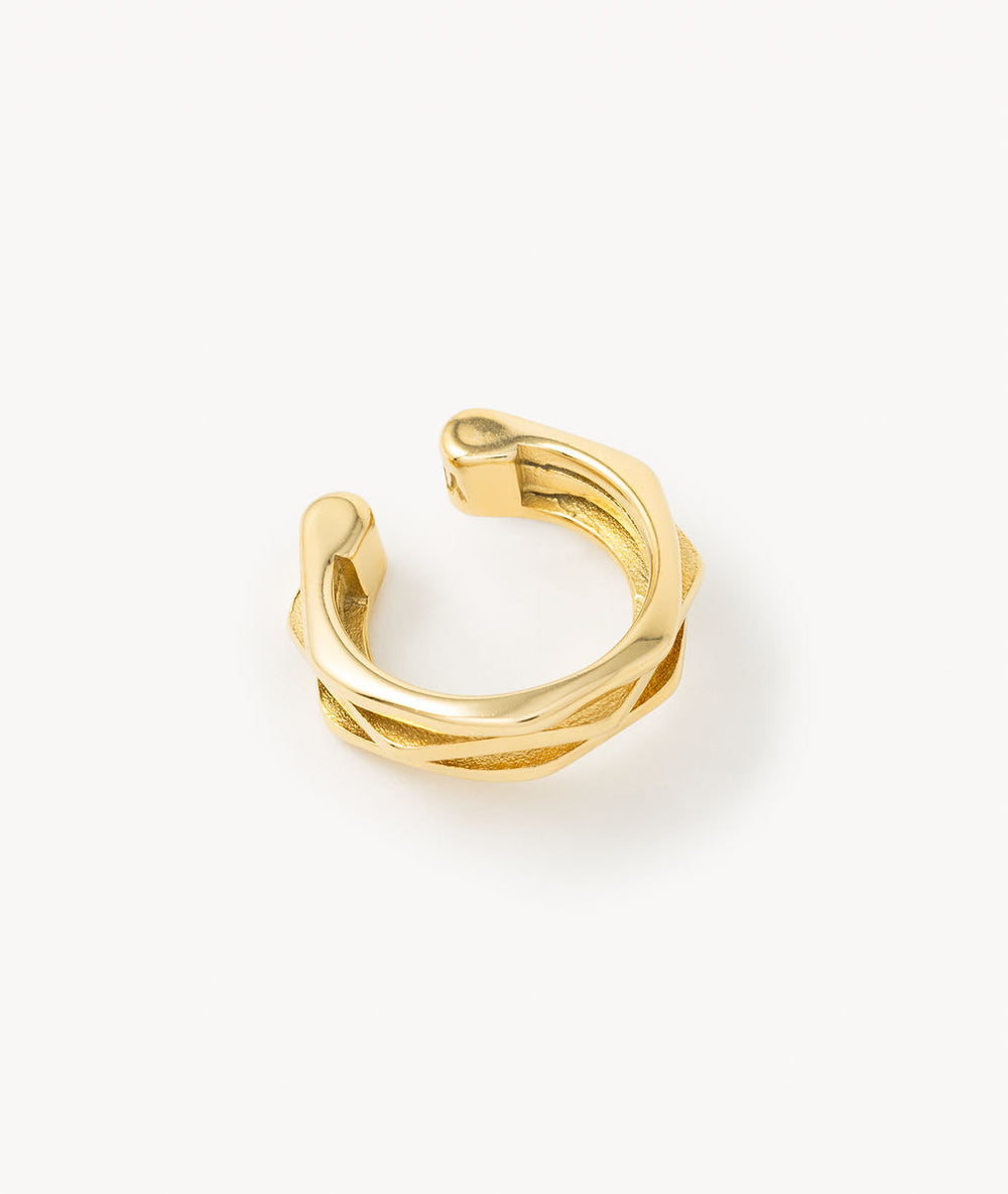 Ear cuff forme géométrique doré Bolty G
