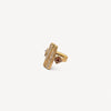 KIBA VG Vintage-Effect Geometric Gold Ear Cuff with Brown and Champagne Zirconia