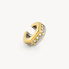 Ear cuff hexagonal bicolour and zirconiums Lovis Bi