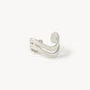Ear cuff wavy silver, Wavy double S
