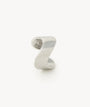 Ear cuff ondulé argenté Wavy S