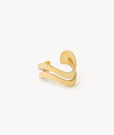 Ear cuff ondulé doré Wavy double  G - YParis