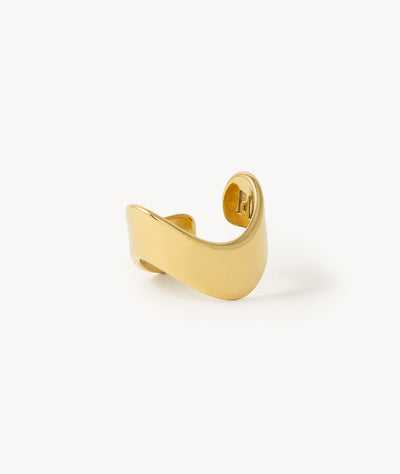 Ear cuff ondulé doré Wavy G - YParis