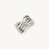 Wavy triple S ear cuff, silver plated