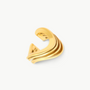 Wavy triple S ear cuff, silver plated