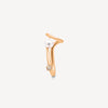 Rose gold ear cuff with cluster of zircons and freshwater pearl YUNA RG