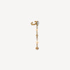 Gold-plated ear cuff pendant with champagne-effect zirconia, DENRAI VG
