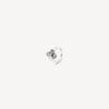 Round silver ear cuff with freshwater pearls, flower pattern, POPPY S