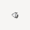 Round silver ear cuff with vintage-effect zirconia ARASHI VS