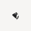 Ear cuff rond argenté avec zirconium noir effet vintage ARASHI VS A
