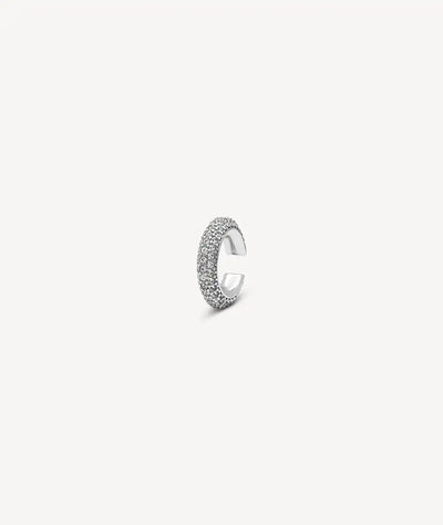 Ear cuff rond argenté avec zircons ALF S - YParis