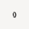 Round silver ear cuff with black zircons, vintage effect, ECHO VS
