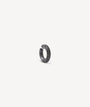 Round silver ear cuff with black zircons, vintage effect, ECHO VS