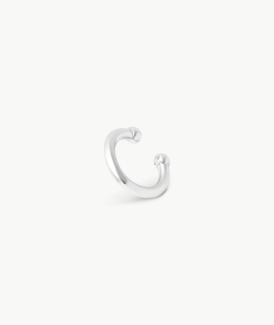 Ear cuff rond argenté Bully S - YParis