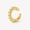 Round silver ear cuff with zircons Kim S