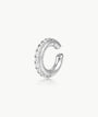 Ear cuff rond argenté et zircons Kim L S