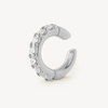Round silver ear cuff with zircons Kim S