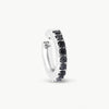 Round silver ear cuff with zircons Kim S