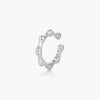 Fixie S silver round ear cuff