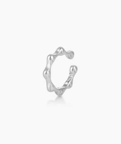 Fixie S silver round ear cuff - YParis