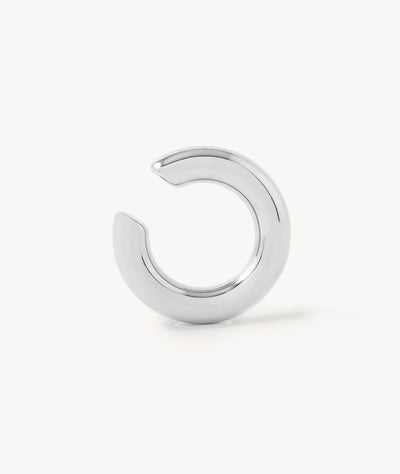 Ear cuff rond argenté Little Bowie S - YParis