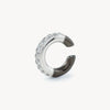 Round silver ear cuff with zircons Kim S