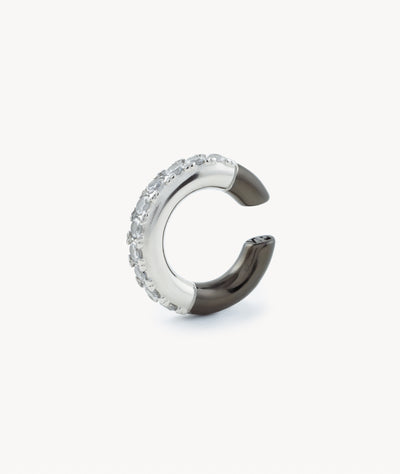 Ear cuff rond bicolore avec zirconiums Kia BS - YParis