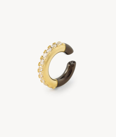 Ear cuff rond bicolore avec zirconiums Kia GB - YParis