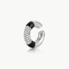 Two-tone round ear cuff with zirconiums Lana BS