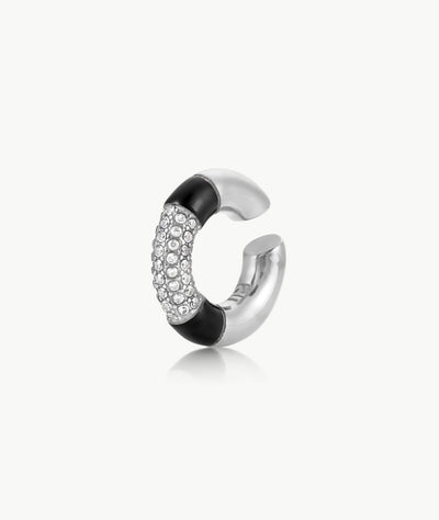 Ear cuff rond bicolore avec zirconiums Lana BS - YParis