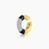 Two-tone round ear cuff with zirconiums, Lana GB