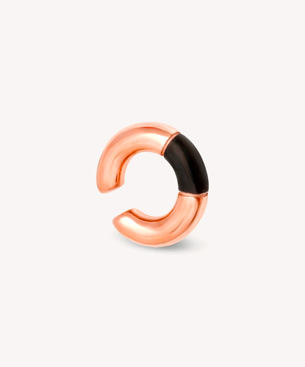 Big Bowie S round silver ear cuff
