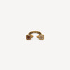 Round gold ear cuff with brown and champagne-colored vintage-effect zirconia stones, BURAI VG