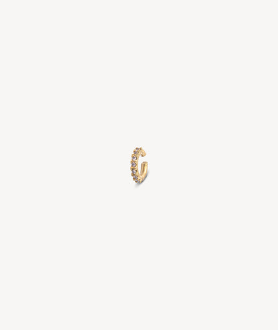 Ear cuff rond doré et zircons champagne effet vintage Abi S VG - YParis