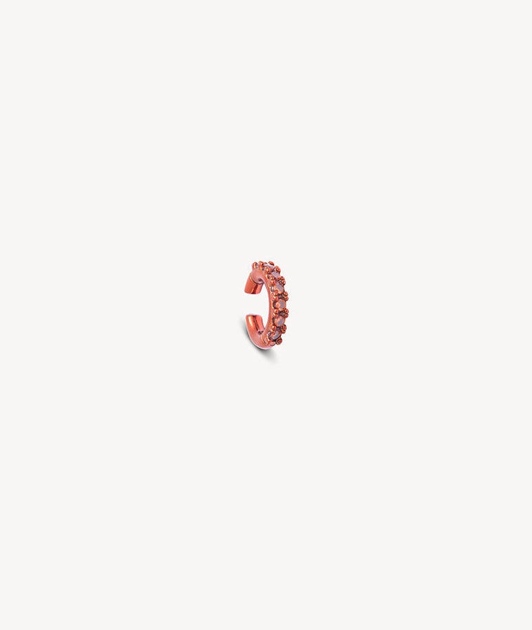 Ear cuff rond orange zircons oranges ABI S O
