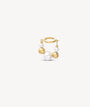 Ear cuff rond pendant argenté avec perles KOTA G