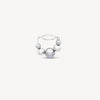 Ear cuff rond pendant argenté avec perles KOTA S