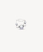 Ear cuff rond pendant argenté avec perles KOTA S
