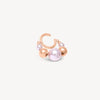 Ear cuff rond pendant or rose avec perles KOTA RG