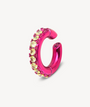 Round silver ear cuff with zircons Kim S