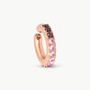 Round silver ear cuff with zircons Kim S