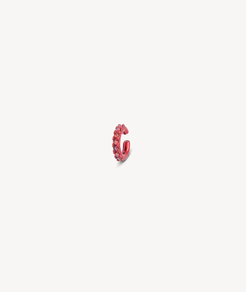 Ear cuff rond rouge zircons rouges Abi S R